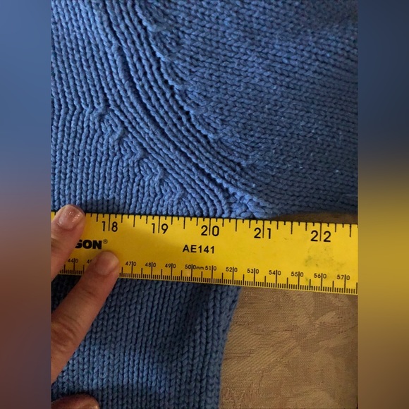 Talbots cotton sweater. Size XL. Vintage vneck shaker style sweater - Picture 9 of 10